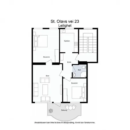 With 2 Bedrooms And Balcony Апартаменти Берген